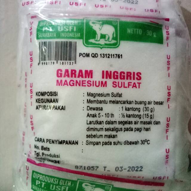 Garam inggris cap Gajah