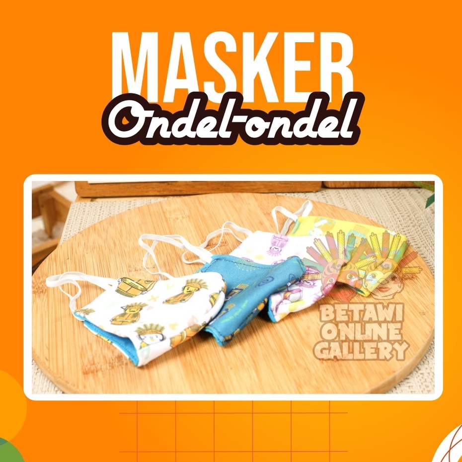 Masker Anak / Masker Ondel - Ondel Anak / Masker Ondel - Ondel