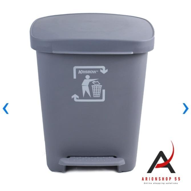 *$*$*$*$] Tempat sampah plastik Krisbow 30 liter - Abu abu pedal