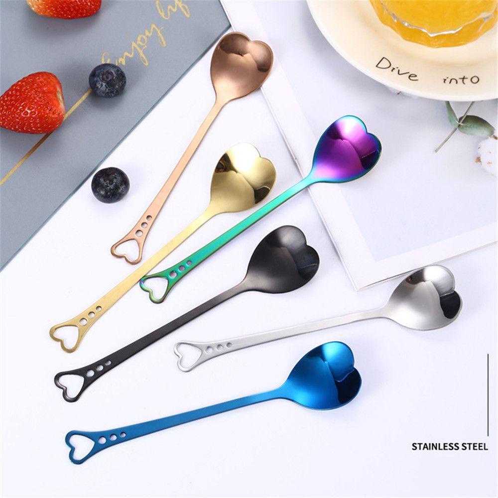 Solighter Sendok Kopi Dapur Kreatif Dessert Spoon Stainless Steel