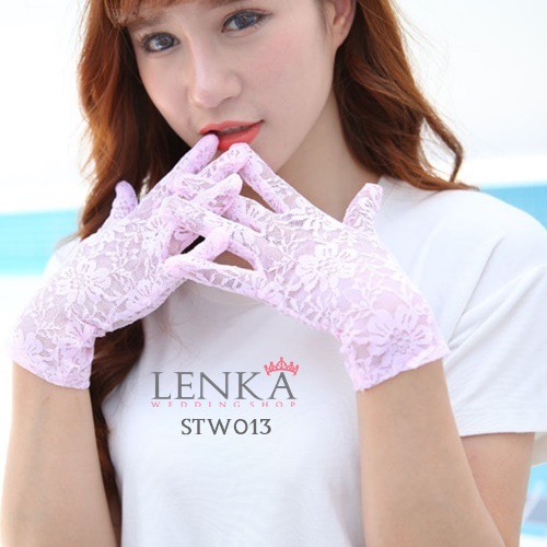 [LIMITED STOCK] BRIDAL GLOVES PINK PENDEK AKSESORIS PESTA WANITA STW013