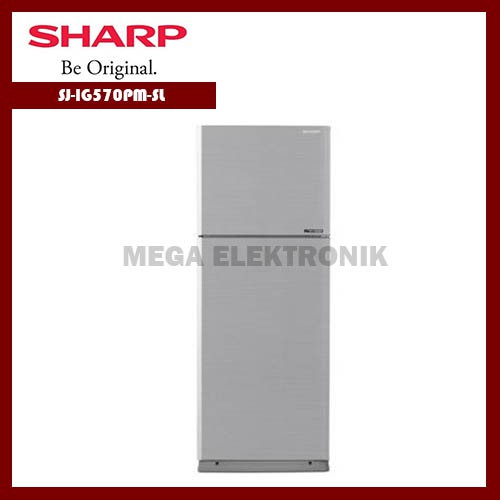 SHARP SJ-IG570PM-SL KULKAS 2 PINTU J-TECH INVETER 428 LITER