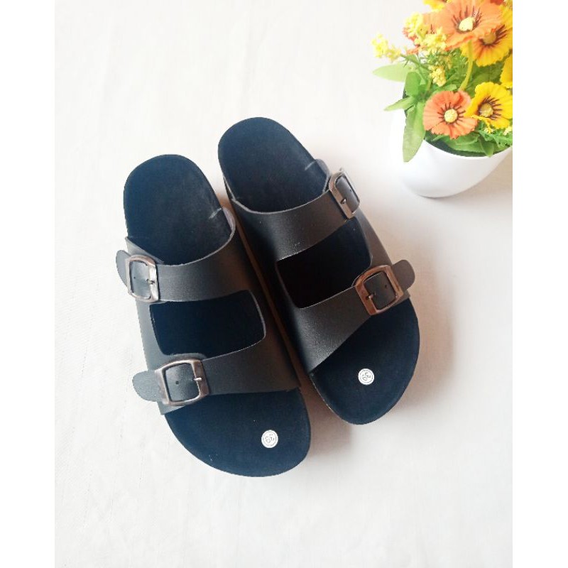 SB - VANESSA Sandal Birken Wanita Silver Sol 3cm