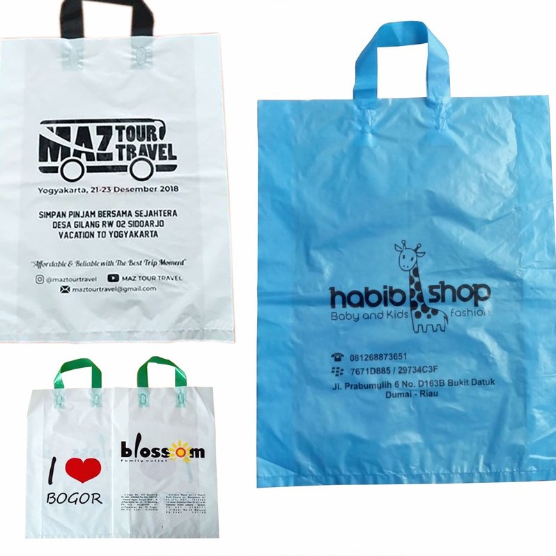 

Sablon Kantong Plastik Kresek Softhandle 20 x 28 cm