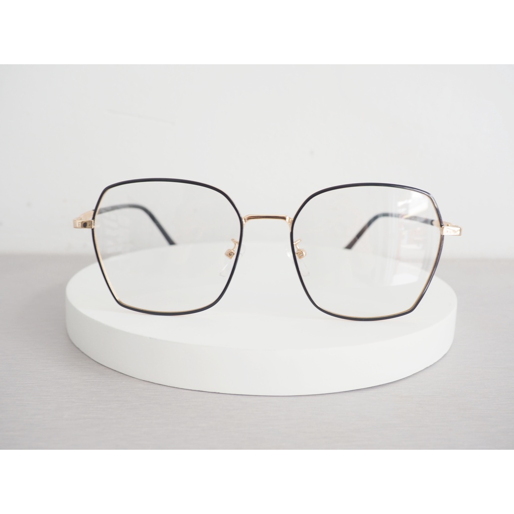 Flavia Eyewear - Kacamata Avery Square Steel (custom minus, photochromic, blueray, bluechromic, photobrown)