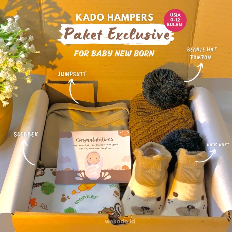 𝐖𝐄𝐊𝐀𝐃𝐎 - Hampers Kado Lahiran Bayi Cowok Cewek New Born | Baby Boy/Girl Set Gift Premium Murah