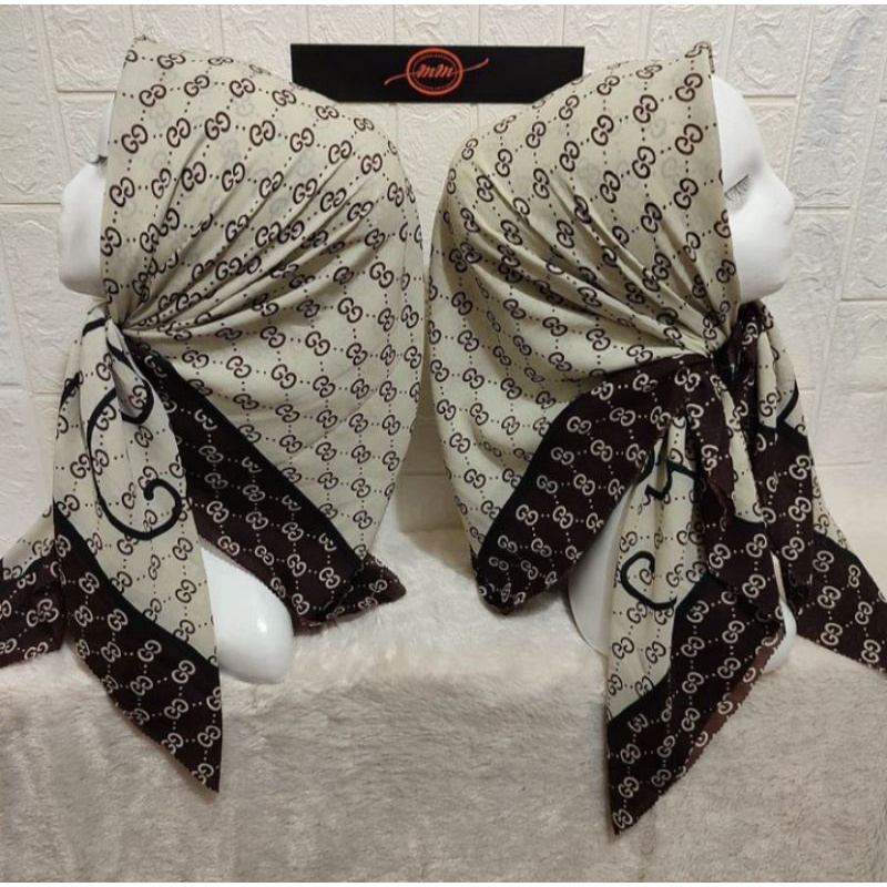 hijab koran/jilbab koran/kerudung koran/denay koran||park 1-Gg cream coklat