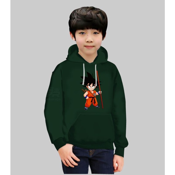 sweater hoodie anak bahan fleece/Hoodie dragon ball anak/umur 5-11 tahun bisa COD