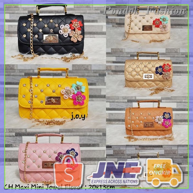 Jual Tas Murah/Tas Branded/Slingbag/Selempang/CH Maxi Mini Jewel Floral Murah  -  SKUJS211