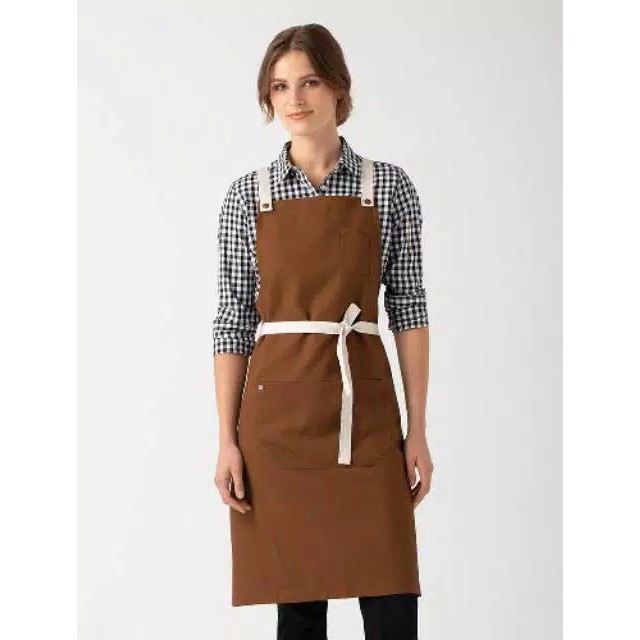 Apron Barista waiters Cafe Celemek Masak Dapur Pria Wanita Unisex Original