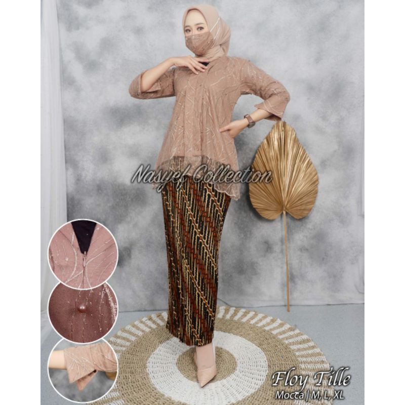 Kebaya pesta / Kebaya modern / Kebaya terlaris / Set floy tulle / by nsef