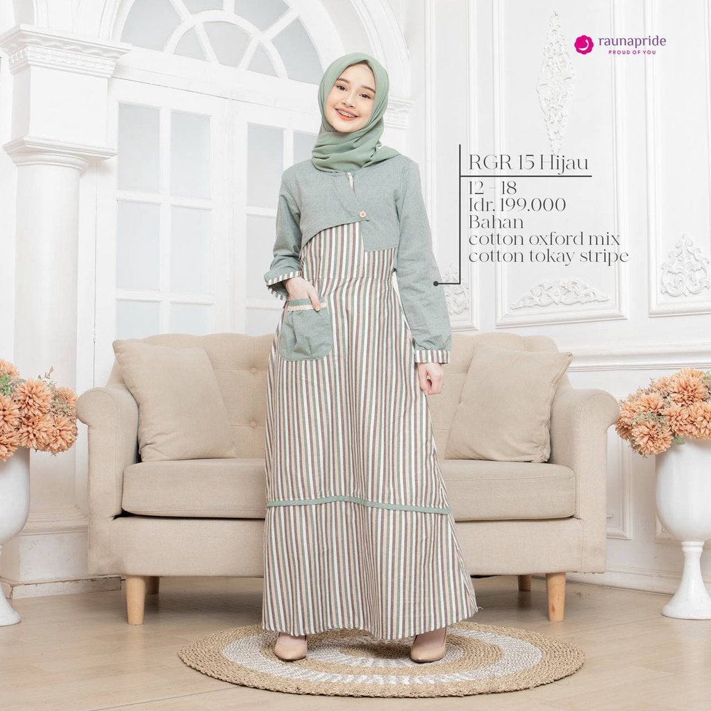 BAJU (PRE ORDER) GAMIS RAUNA TERBARU / GAMIS REMAJA / RGR 15