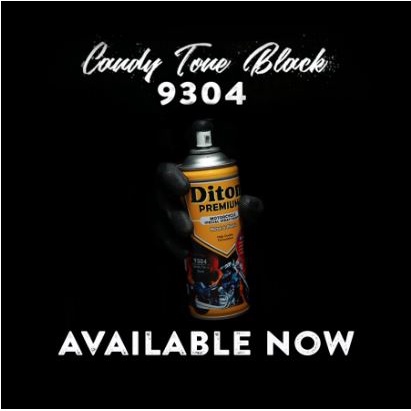 Pilox Diton Premium Candy Tone Black 9304 Candytone Cat Semprot Hitam Transparan 400ml