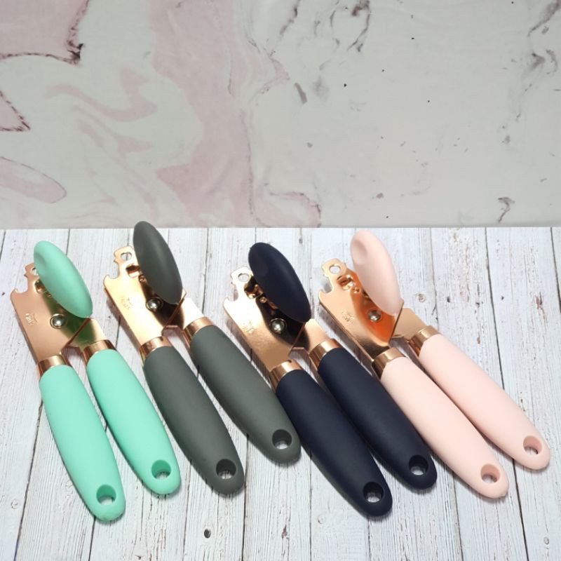 Can opener Rose Gold silicone handle / pembuka kaleng / botol