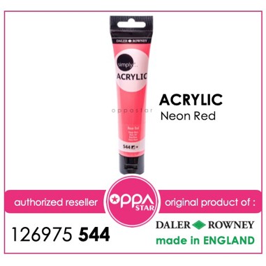 

Cat Akrilik Daler Rowney Simply Acrylic 75 ml Neon Red 544