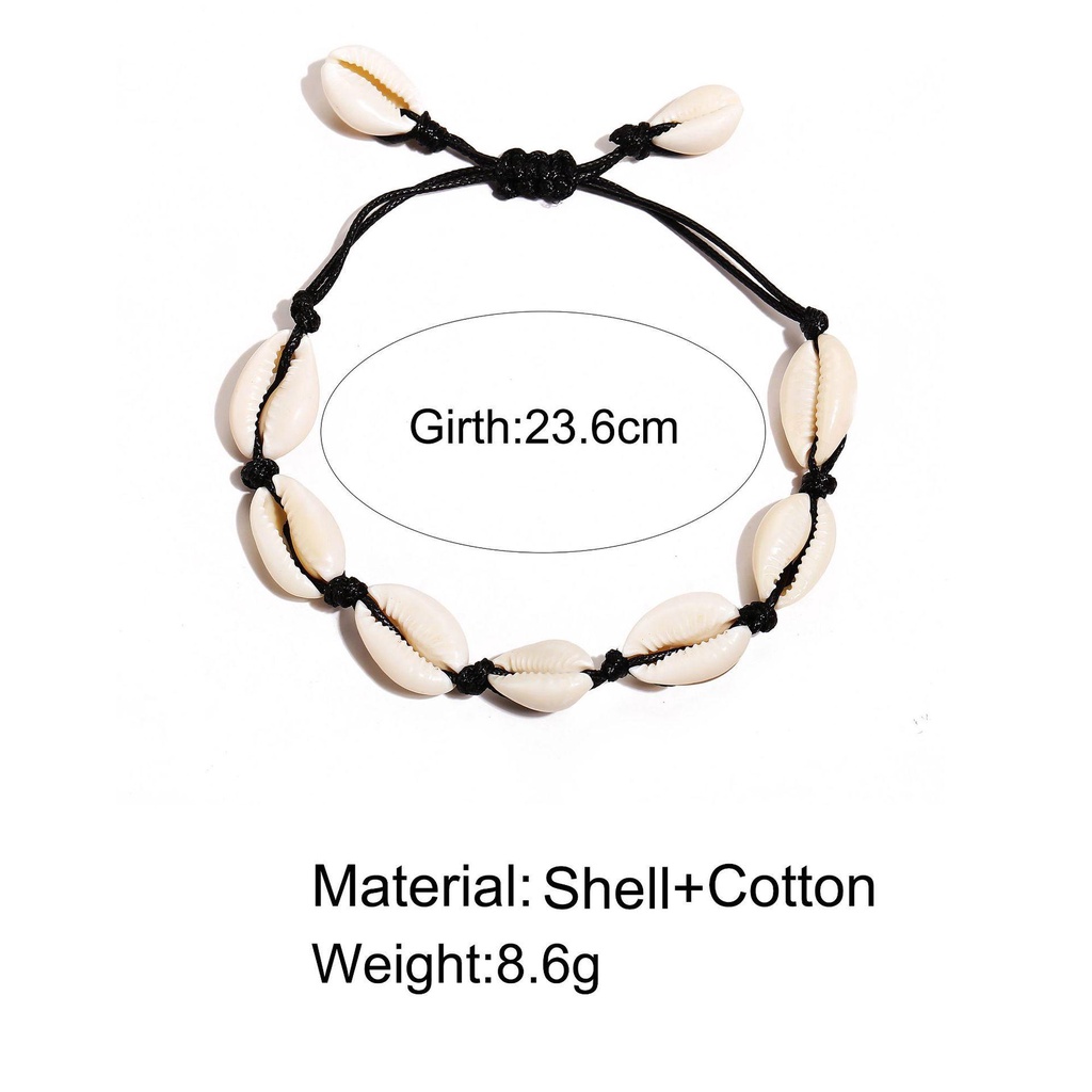 Lily Shell Gelang Wanita Gadis Adjustable Boho Perhiasan Kaki Rantai