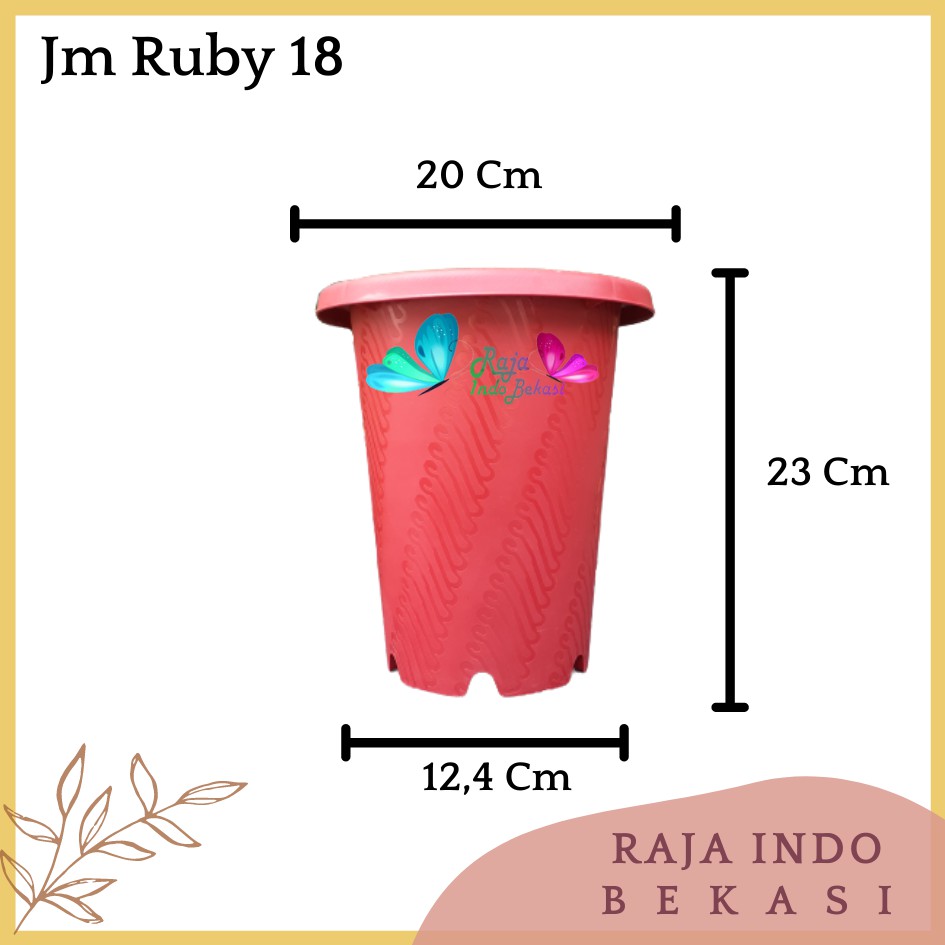 Pot Jm Ruby 18 Coklat Merah Bata Motif Astor Uk Mirip Pot Ypt Yogap 15 17 18 19 Murah Tebal