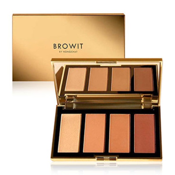 Browit Highlight And Contour Pro Palette By Nongchat/kosmetik/thailand/shading/shading wajah/shading pipi