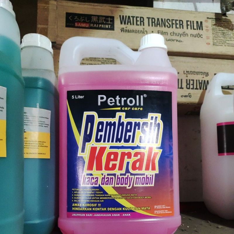 PETROL PEMBERSIH KERAK JAMUR KACA DAN BODY KENDARAAN 5.L