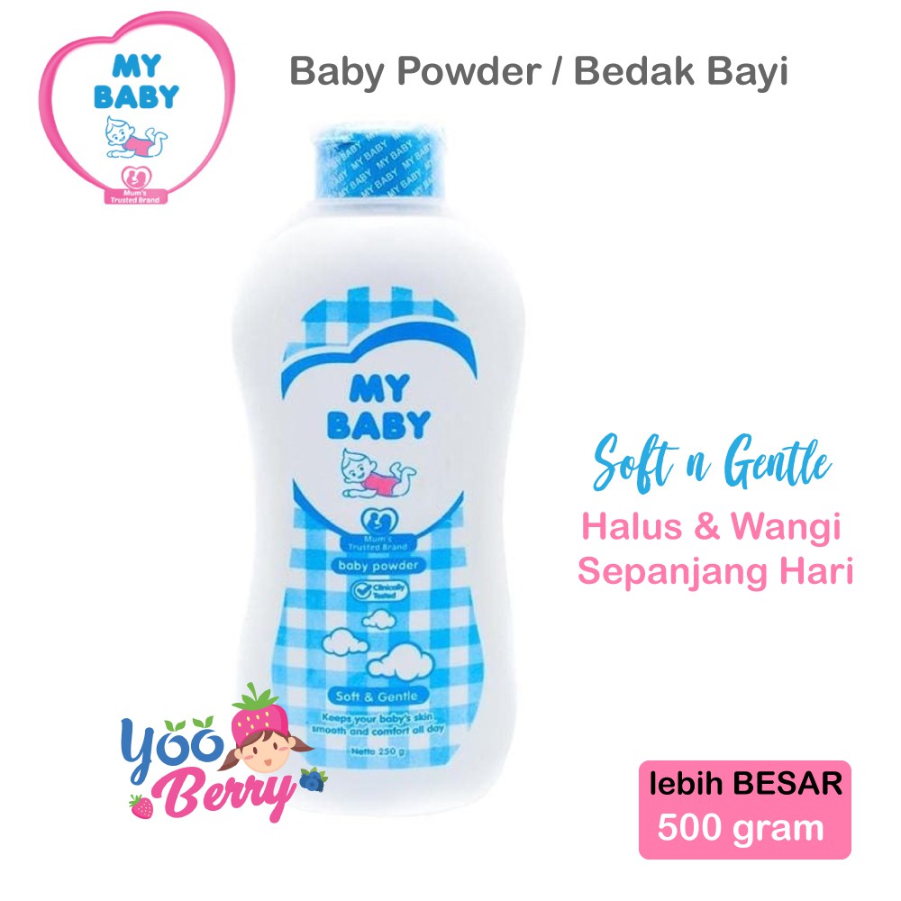 My Baby Powder Bedak Bayi Soft &amp; Gentle 500 g Berry Mart