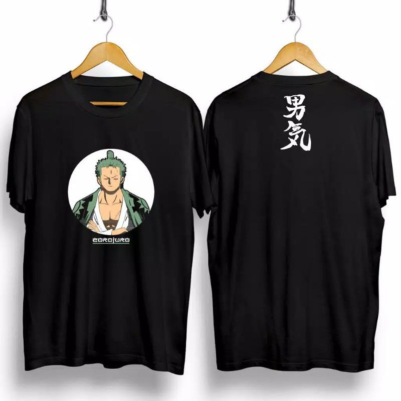 fourfashion Kaos Pria Kaos Distro ROROJURO KANJI BLACK CN656