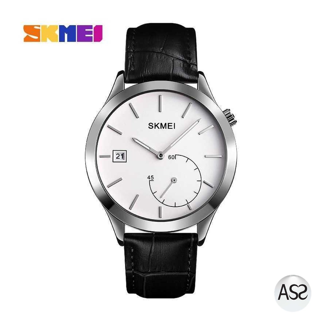 ASS Shop - SKMEI Jam Tangan Analog Pria Strap Kulit - 1581