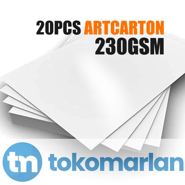 

20 Kertas ArtCarton 230gsm F4 A4 Foto Polaroid Kartu Nama Tanks Card Hangtag Undangan Art Carton