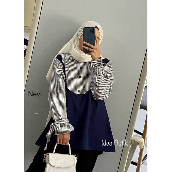 FLOLIA BLOUSE KOREAN STYLE_BLOUSE JUMBO S M L XL XXL XXXL 5L-4