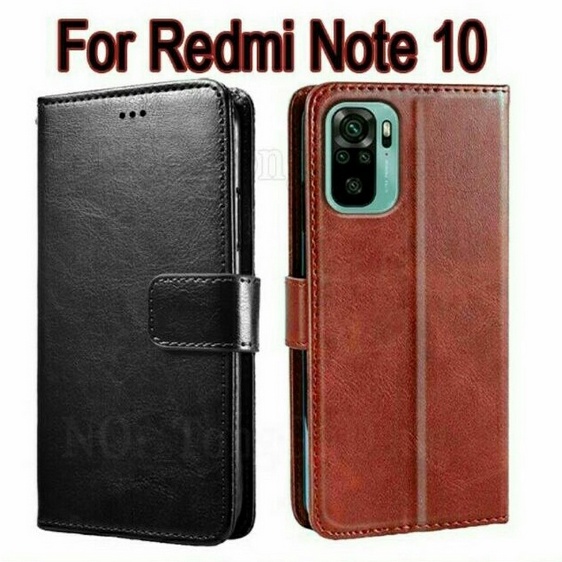 Xiaomi Redmi Note 10 / 10s Flip Cover Case Leather Wallet Sarung Redmi Note 10s / Note 10