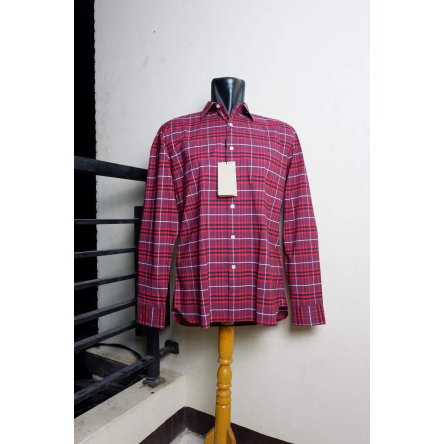 Kemeja Lengan panjang burberry hem bur berry hem burberry original - L