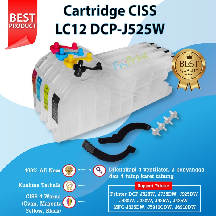 Cartridge CISS Infus LC12 LC400 Printer DCP-J725DW MFC-J430DW J625DW