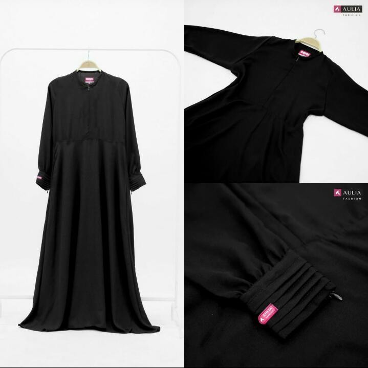 Gamis Melanie Black Aulia Fashion