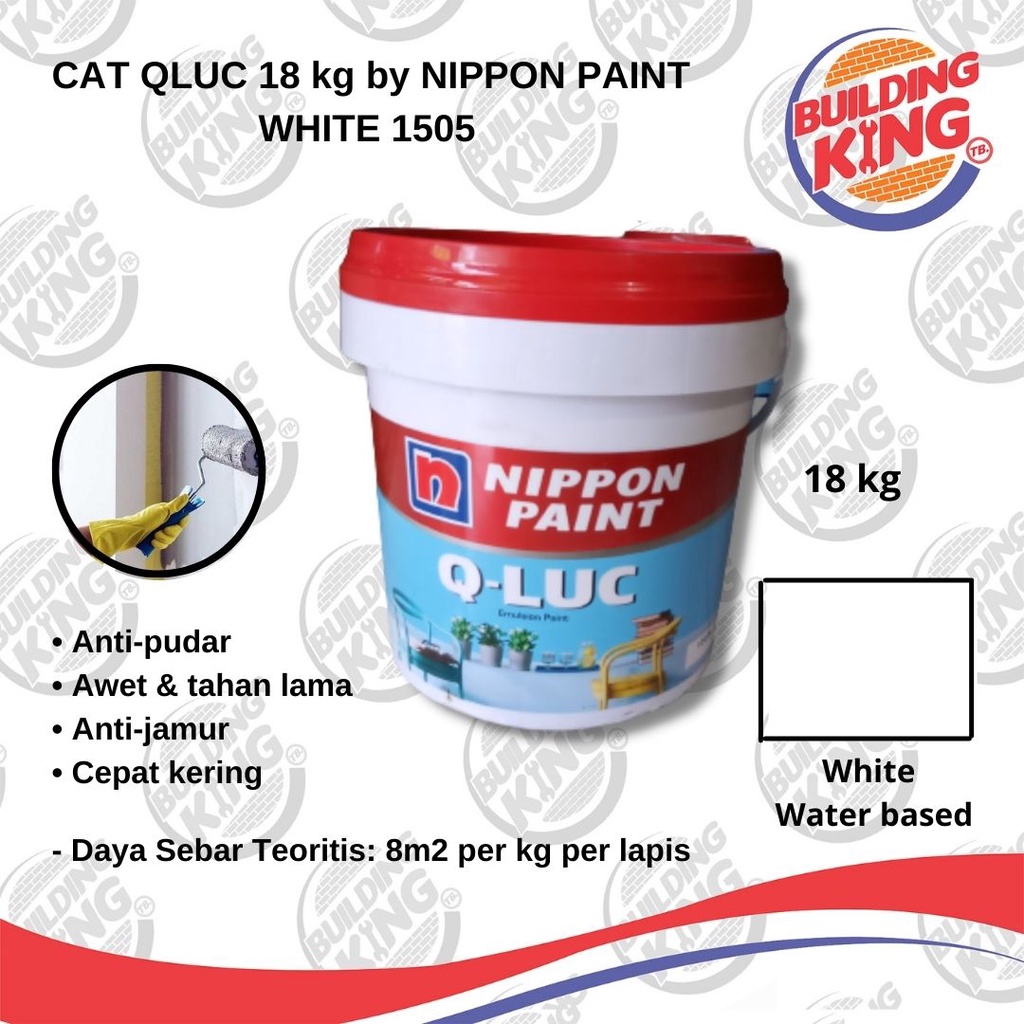 Cat Tembok Nippon Paint Qluc Q Luc Putih White 1505 Pail 18 Kg