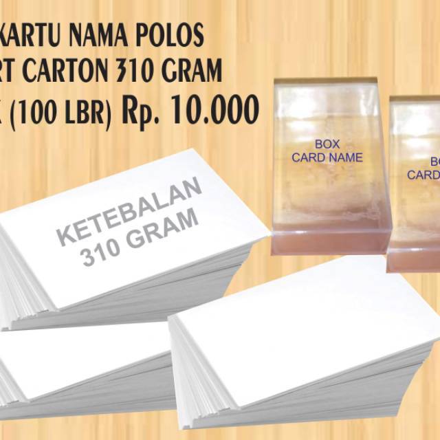 Jual Bahan Kartu Nama Polos Art Carton Gr Harga Box Isi Lbr Rp Shopee Indonesia