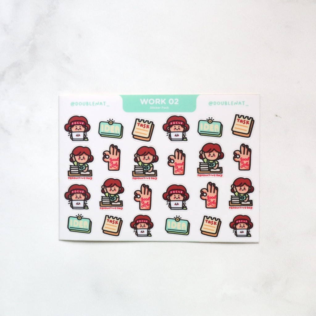 

DoubleNat Work 2 sticker - Kerja Kantor Planner Journal