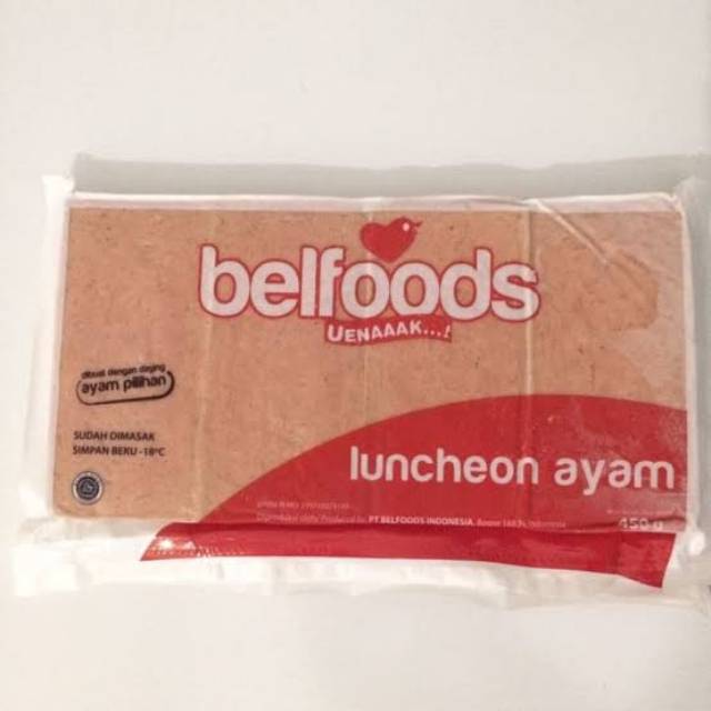 

Belfoods uenak kornet ayam 450gram luncheon ayam
