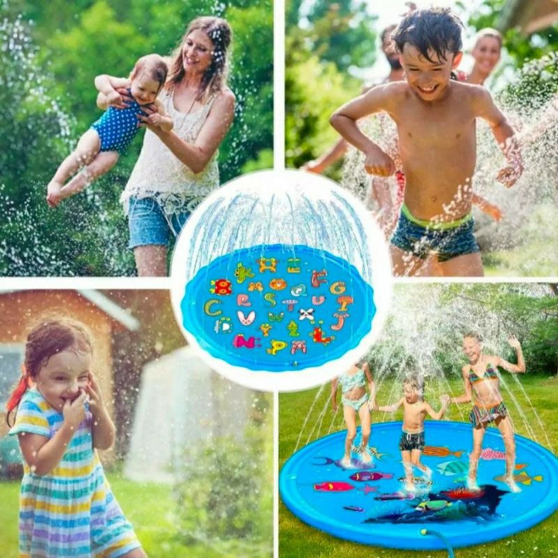 Mainan Air Anak Air Mancur Water Spray Pad PVC Ukuran 100cm 130cm 150cm 170cm