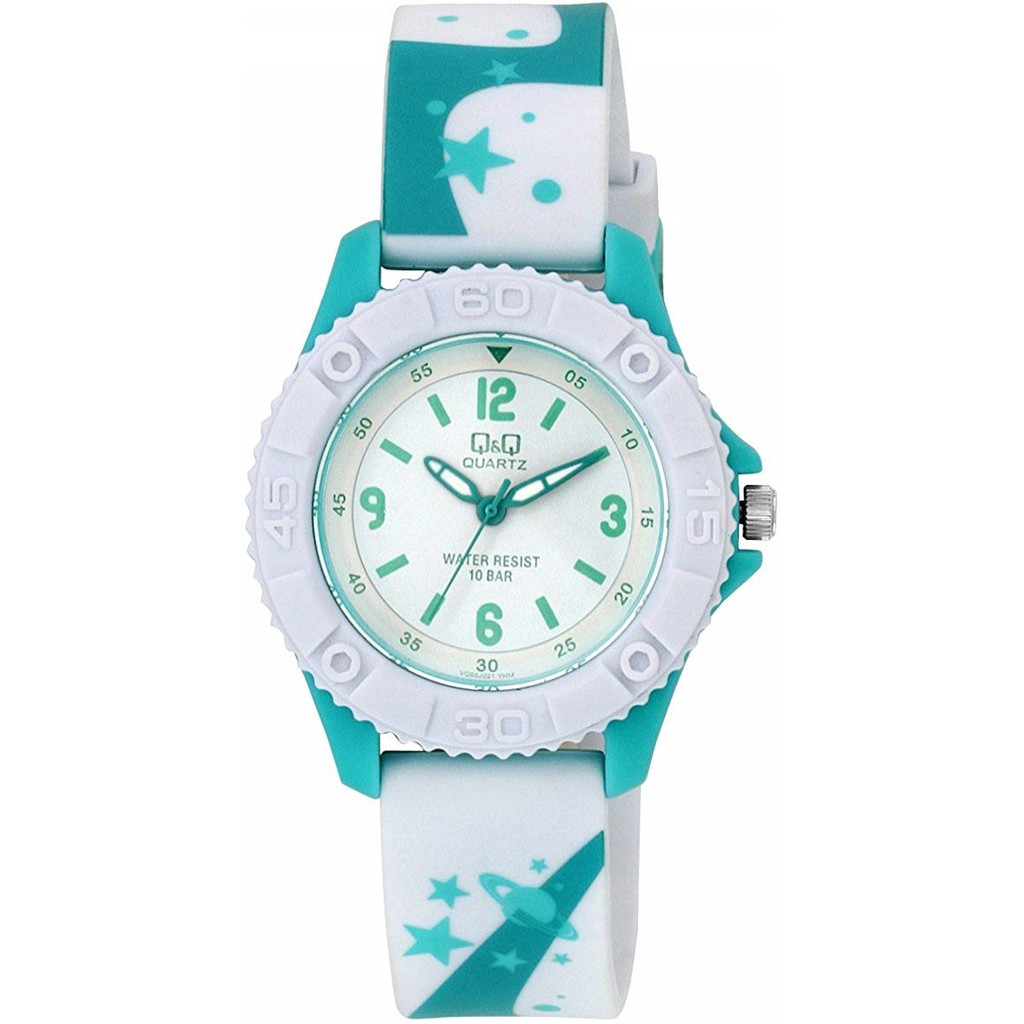 QQ QNQ Q&amp;Q Original  RUBBER BAND CHEERFUL STYLE Jam Tangan Anak Anti Air VQ96 Series Ori Kids Watch