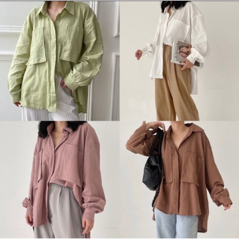 Zea Oversize Shirt-Kemeja wanita