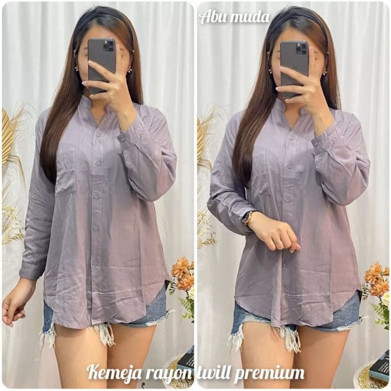 KEMEJA WANITA MAUDY SHIRT / KEMEJA WANITA BAHAN RARAON GRADE A PREMIUM