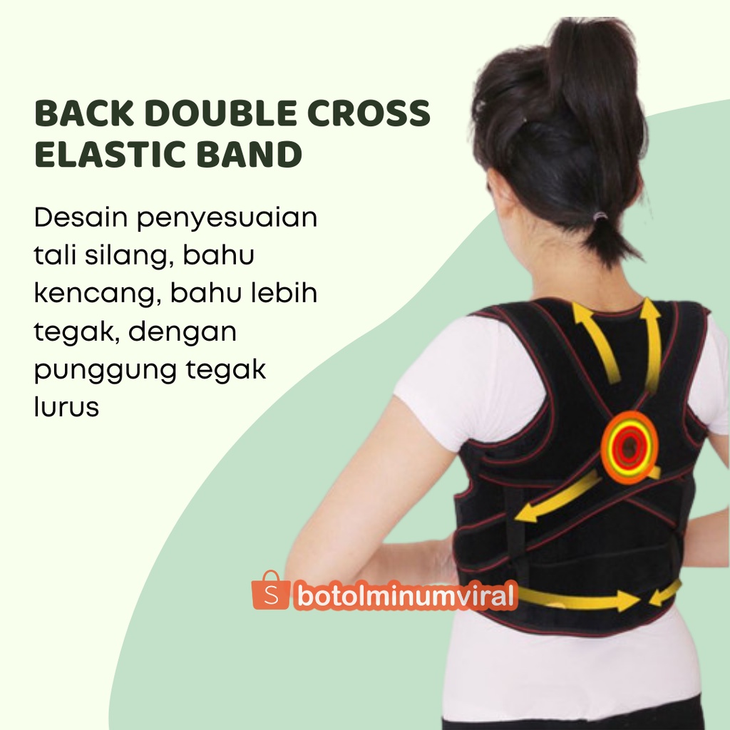 Rompi Penegak Punggung Bungkuk Back Support Shoulder Posture Corrector Pria Wanita Murah Original Penegak Punggung