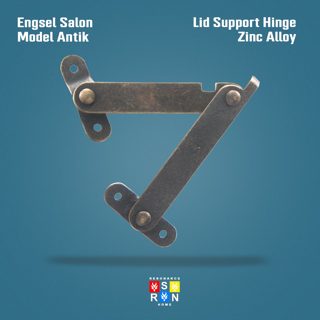 Engsel Wayang Jendela Pivot Sudut Kotak Peti Kayu Antik Sikutan - 5&quot; / Support Hinge Resonance Home