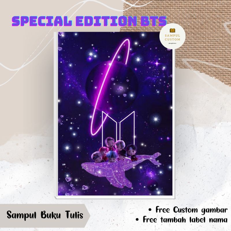 

(HARGA 1 LEMBAR MIN ORDER 5 LEMBAR) BTS SPECIAL EDITION SAMPUL BUKU CUSTOM