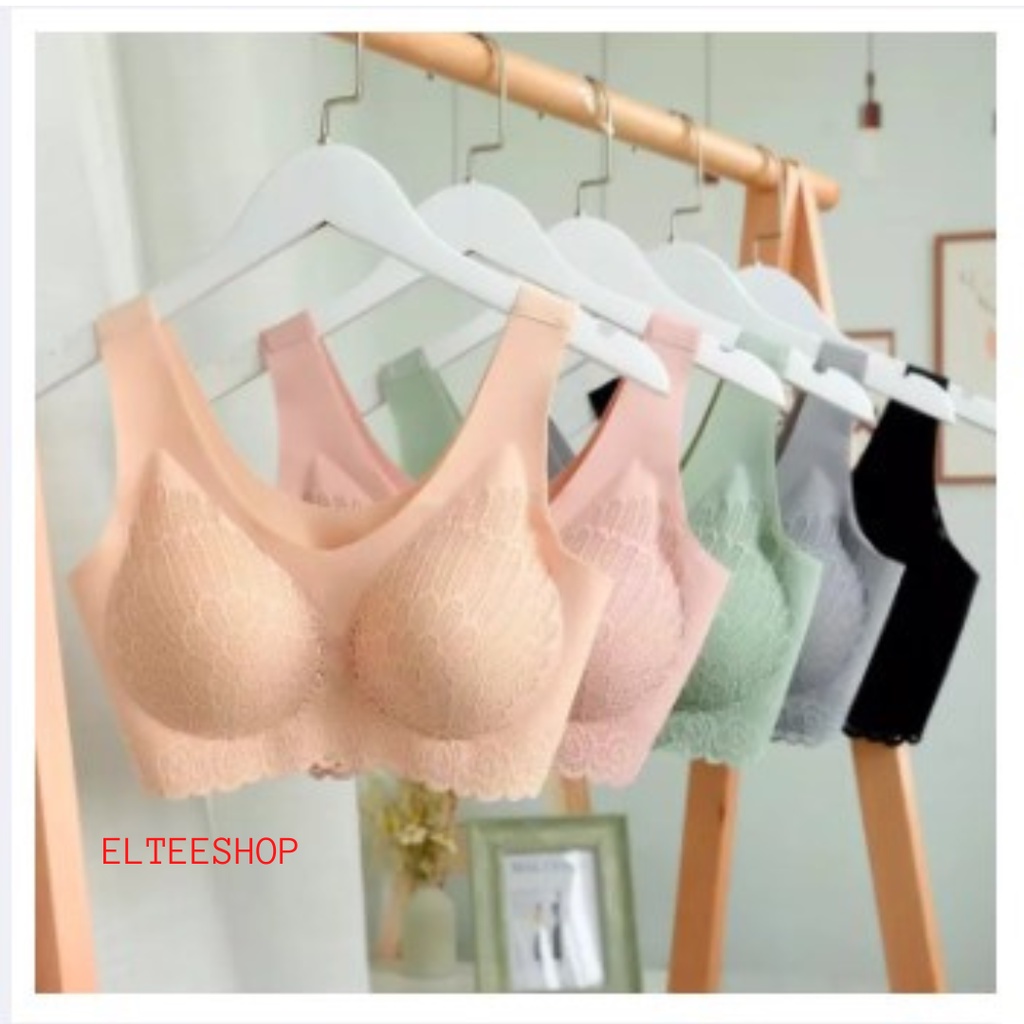 Bra Lateks Seemless Busa Tanpa Kawat Thailand Sport Bra Full Cup