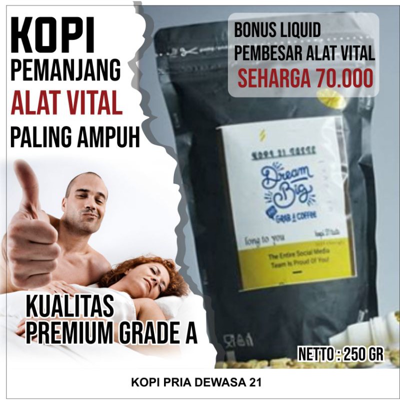 Jual Kopi 21 Pembesar Pennis Pemanjang Alat Vital Pria Pemanjang Mr P Herbal Premium 2x Lebih