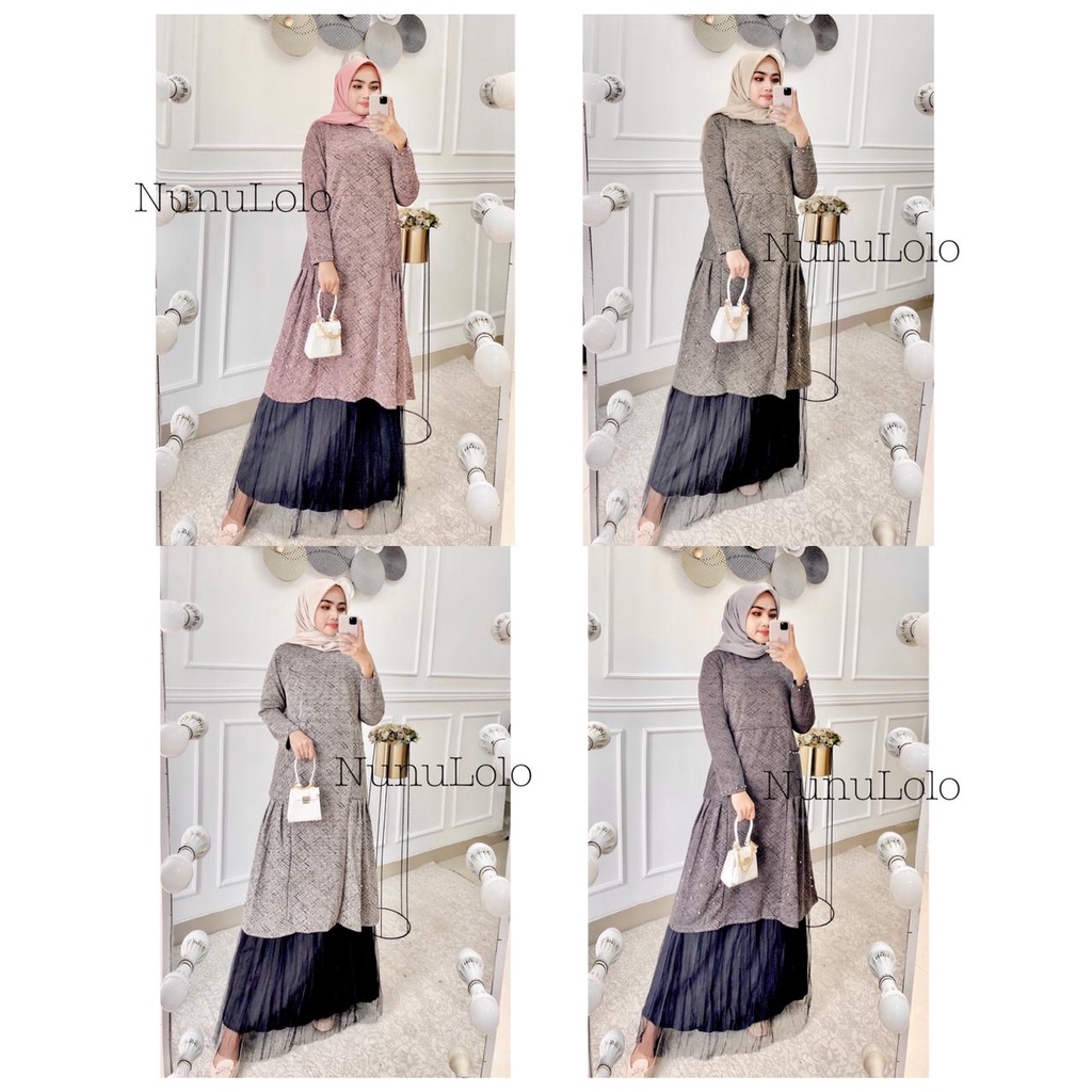 LONIA SET BY NUNULOLO SETELAN MUSLIM BRANDED ORIGINAL