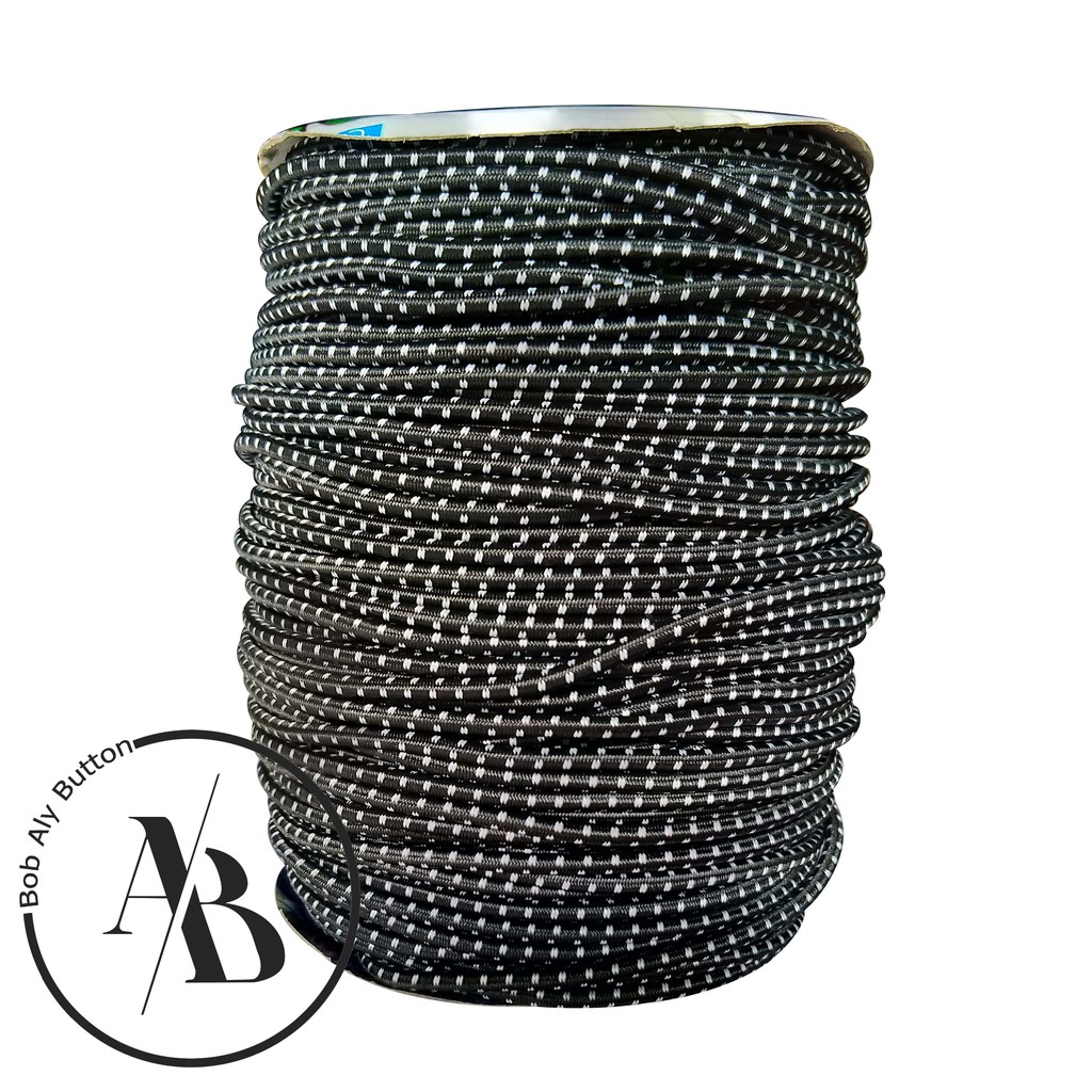TALI KUR KARET ELASTIS BULAT 3 MM WARNA CORAK ZEBRA ECERAN