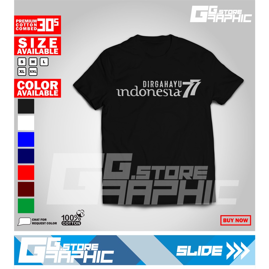 Kaos Dirgahayu Indonesia 77 Murah
