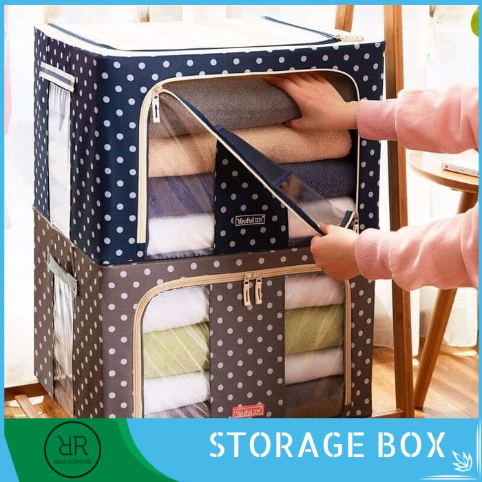 Jual STORAGE BOX 66 liters frame baja Double Zipper Large Box 66L