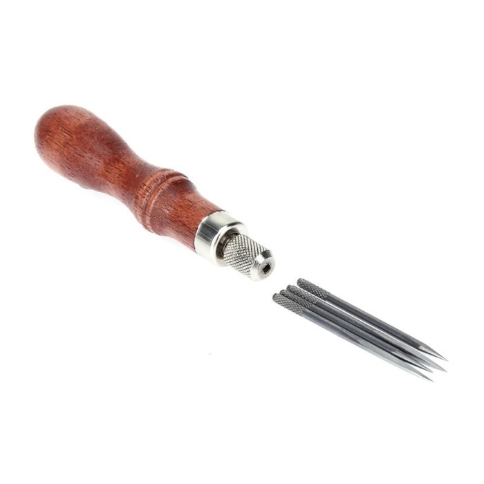 

database-buku- diy leather handle 4 in 1 stitching lacing scratch awl gn -buku-database.